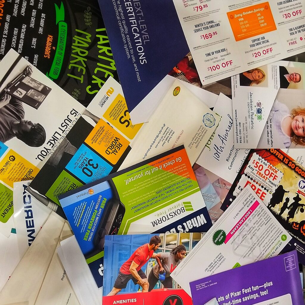 pile of mail from home services companies